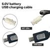 6.0V NiMH/NiCd Battery Charger Cable with Standard Tamiya Plug Compatible RC Car RC Tank RC Plane RC Boat and Other Remote Control Toys for Universal 6.0V Lipo Battery USB Charger (1) view 3
