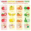 ATOYUS Wooden Play Food Set Toys for Toddlers 1-3, Kids Toy Play Kitchen Accessories, Cutting Fruits Pretend Food with Storage Boxes, Christmas Birthday Gifts for 1 2 3 Year Old Baby Boys Girls view 2