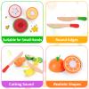 ATOYUS Wooden Play Food Set Toys for Toddlers 1-3, Kids Toy Play Kitchen Accessories, Cutting Fruits Pretend Food with Storage Boxes, Christmas Birthday Gifts for 1 2 3 Year Old Baby Boys Girls view 3