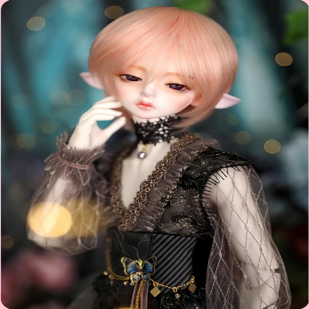 1/4 BJD Doll Kawaii Doll Move Joints Handmade Makeup 18 Inches Collectible Cartoon Dress up Dolls The (C)