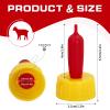 20-PCS Goat Nipples Nipple Soft Rubber Pacifier for Feeding Pup Foal Calf Small Animal Screw On Sprite Coke Soda Bottle (Yellow) view 2