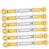 BESTonZON 6pcs Adjustable Pull Rods for Rc Steering Linkage for Racing and Buggies Yellow view 1