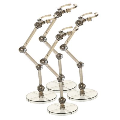HOOTNEE 4pcs Action Figure Display Stand for Toys Plastic Figurine Holders Wear-resistant Doll Stand Desktop Model Support Figure Accessory