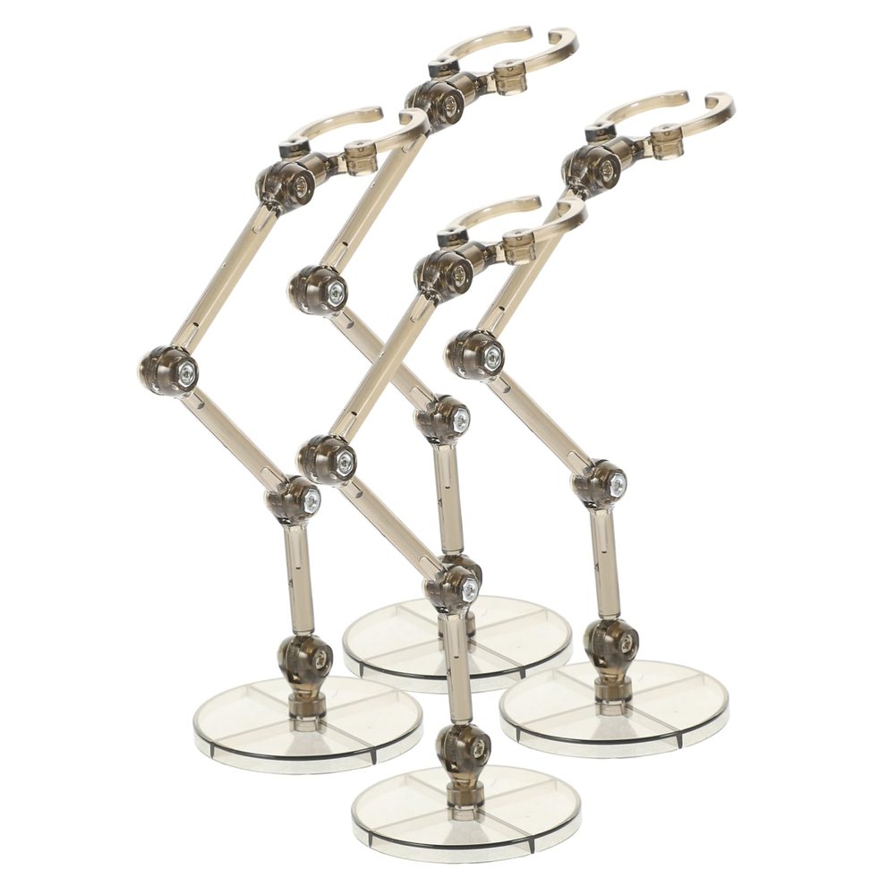HOOTNEE 4pcs Action Figure Display Stand for Toys Plastic Figurine Holders Wear-resistant Doll Stand Desktop Model Support Figure Accessory