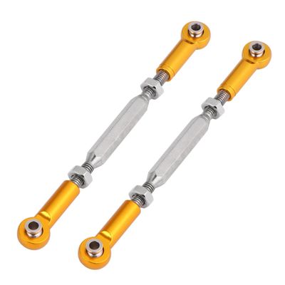 BESTonZON 6pcs Aluminum Alloy Rc Pull Rods Turnbuckle Rod Linkage Long for Rc Cars Linkage