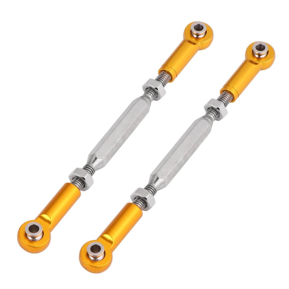 BESTonZON 6pcs Aluminum Alloy Rc Pull Rods Turnbuckle Rod Linkage Long for Rc Cars Linkage