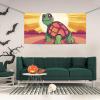 Banner Party Decor Happy Birthday Banner Personalized Banner with Brass Grommets Turtle in the sun Banner Party Background Yard Banner Sign Backdrop for Indoor Outdoor Decorations Small view 4