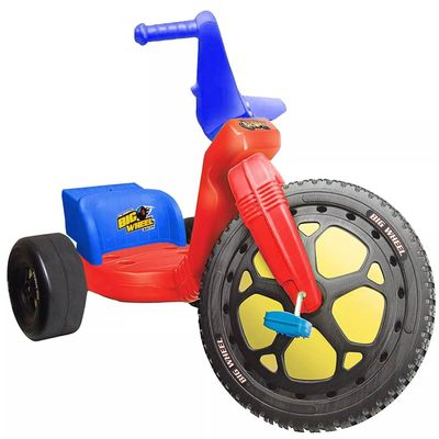 The Original Big Wheel 16" Trike - Classic with Blue Saddle Back Seat/Red Fork/Blue Handlebars