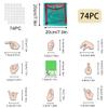 BEUNITONE 74 Pcs Sign Language Felt Pieces Set Alphabet Number Learning ABC Alphabet Poster Classroom Decor Sign Language Felt Board Letters Preschool Felt Story Board Pieces for Early Learning view 2