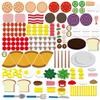 BEUNITONE 130 Pcs Felt Fruits and Vegetables Learning Pieces My Plate Precut Flannel Felt Board Figures Preschool The Very Hungry Precut Pieces for Flannel Board Gifts view 1