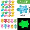 100 Pieces Tiny Turtles for Crafts Luminous Mini Resin Turtles Dollhouse Miniatures Mini Animals for Fairy Garden Micro Landscaping Decoration view 4