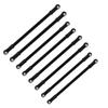 BELLIFFY 8pc Aluminum Alloy Pull Rod for Rc Car Compatible with Wrangler Sturdy Design Extended Smooth Joint for Enhanced Performance Black view 1