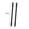 BELLIFFY 8pc Aluminum Alloy Pull Rod for Rc Car Compatible with Wrangler Sturdy Design Extended Smooth Joint for Enhanced Performance Black view 2