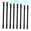 BELLIFFY 8pc Aluminum Alloy Pull Rod for Rc Car Compatible with Wrangler Sturdy Design Extended Smooth Joint for Enhanced Performance Black view 3