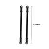 BELLIFFY 8pc Aluminum Alloy Pull Rod for Rc Car Compatible with Wrangler Sturdy Design Extended Smooth Joint for Enhanced Performance Black view 4