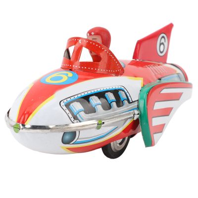 POENVFPO Rocket Tin Toy, Iron Plane Toy, Nostalgia Collectible for Gifts, Photography Props
