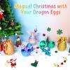 Balkwan Winged Dragon Surprise Egg 3D Printed Dragon Eggs with Dragon Inside Collectible Fantasy Dragon Desk Toy Gifts for Kids Adults Christmas Easter Birthdays Holiday Decor(Christmas Green,Medium) view 2