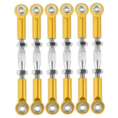 GETAJGHSD 6pcs Rc Car Rod Linkage Aluminum Turnbuckle Rods CNC Milled Made of Metal for Rc Truck Buggy