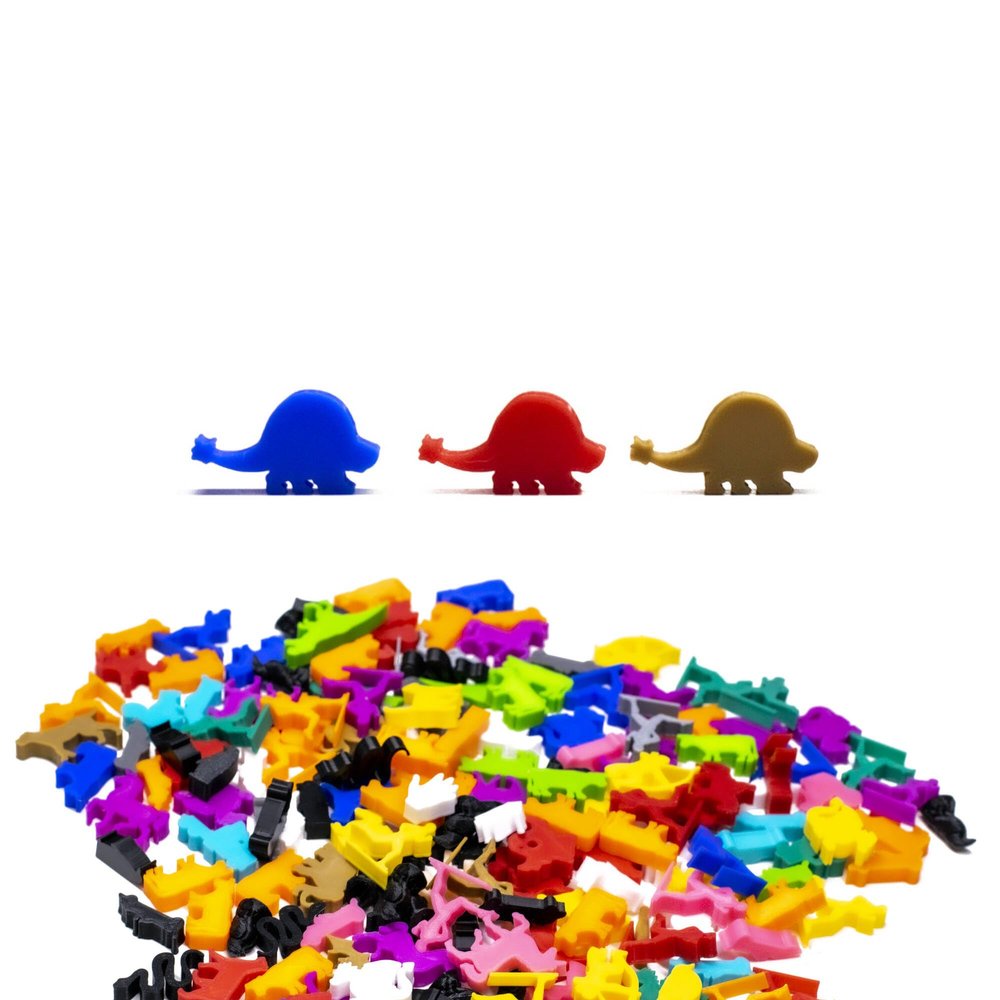 BoardGameSet 10PCS Doedicurus Animal Meeple Dinosaur Figures | Board Game Pieces Accessories Meeples, Purple