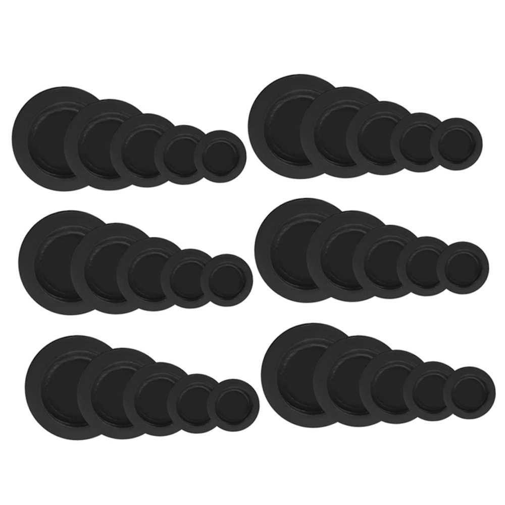 CIYODO 30pcs Extra Piggy Bank Plugs Black Rubber Stopper Plugs for Saving Box