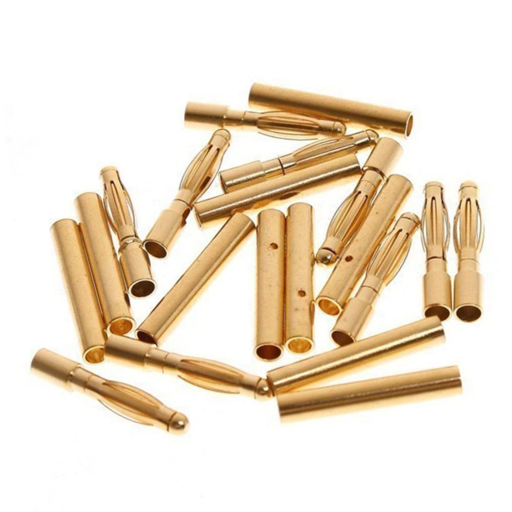 BRIGHTFUFU 50pairs Gold Plated Male Female Bullet Banana Connectors for Rc Battery Esc Motor Each for DIY Projects Compatible Applications