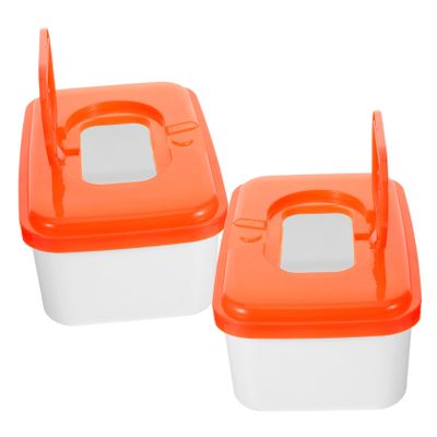 FONDOTIN 2pcs Wipe Dispenser Wipes Box Tissue Box Holder for Wet Pads Organize Fresh Clump Random Color