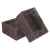 ABOOFAN 2pcs Decorative Woven Storage Paper Rope Organizer for Desk Nursery Bathroom Living Room Multi-functional Bins for Clothes Books Towels view 1