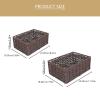 ABOOFAN 2pcs Decorative Woven Storage Paper Rope Organizer for Desk Nursery Bathroom Living Room Multi-functional Bins for Clothes Books Towels view 2