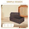 ABOOFAN 2pcs Decorative Woven Storage Paper Rope Organizer for Desk Nursery Bathroom Living Room Multi-functional Bins for Clothes Books Towels view 3
