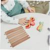 BESTonZON 2pcs Wooden Train Track Expansion Flexible Railway Accessories for Boy Girl Easy to Assemble Imagination and Hands Skills Smooth Finish for for Track Construction view 2