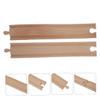 BESTonZON 2pcs Wooden Train Track Expansion Flexible Railway Accessories for Boy Girl Easy to Assemble Imagination and Hands Skills Smooth Finish for for Track Construction view 4