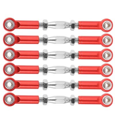 WESIEVYA 6pcs Aluminum Turnbuckle Rod Linkage for Rc Cars Easy Install Machined Material Scale Rc Car Parts
