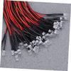 BELLIFFY 50pcs 12v Pre-Wired Light Beads 5mm Round Flexible Cable for Cars Toys Excellent Conductivity view 3