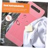 COOLHIYA Non-Slip Thickened Plastic Laundry Board Creative Scrubbing Washboard for Home Use Small Pink for Hand Washing Clothes and Laundry Supplies Random Style view 2