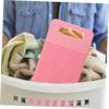 COOLHIYA Non-Slip Thickened Plastic Laundry Board Creative Scrubbing Washboard for Home Use Small Pink for Hand Washing Clothes and Laundry Supplies Random Style view 3