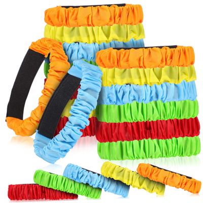 ABOOFAN 20pcs Bright Leg Straps Legged Race Bands Elastic Tie Rope for Outdoor Games
