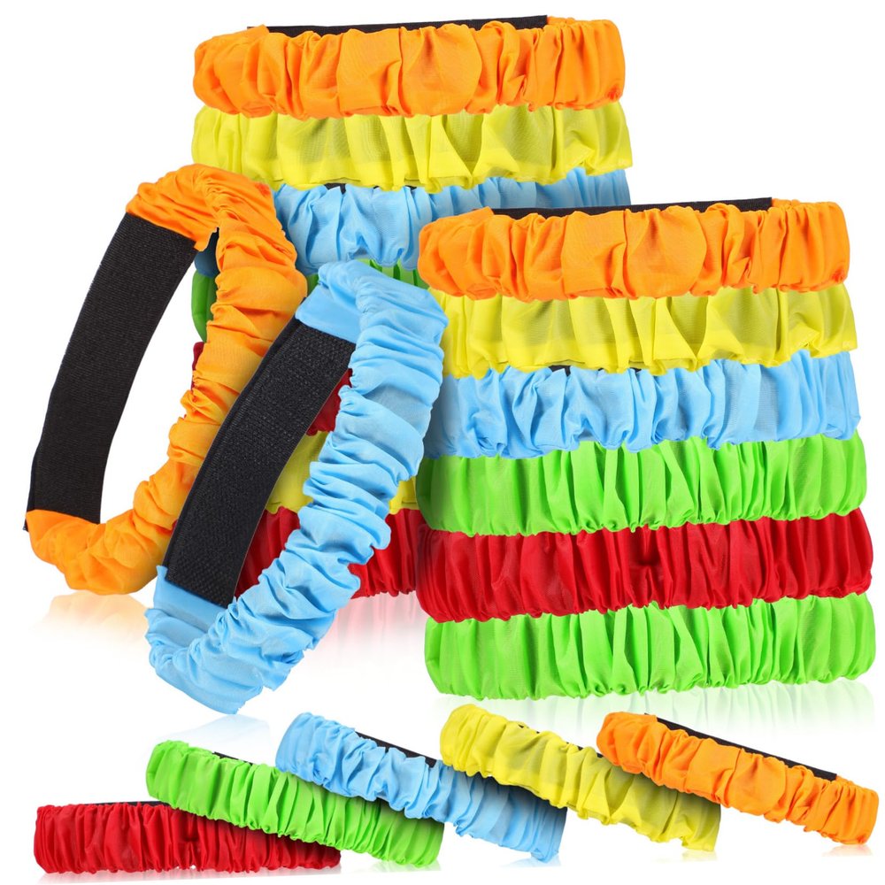 ABOOFAN 20pcs Bright Leg Straps Legged Race Bands Elastic Tie Rope for Outdoor Games
