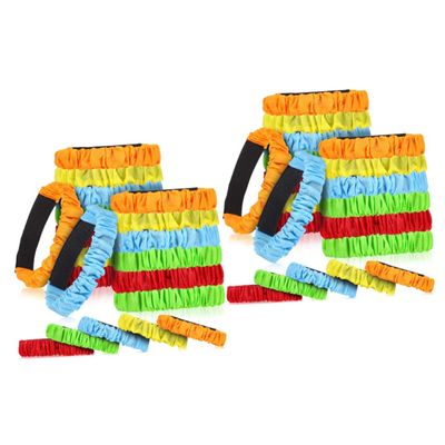 ABOOFAN 40pcs Three-legged Race Bands Legged Race Straps Bright Elastic Leg Straps for Outdoor Play