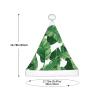 SamLng Cute green palm leaves Christmas Hat  Xmas Headwear, Soft Plush Comfort Cap for Holiday, New Year, Halloween Parties view 3