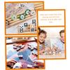BCOATH Domino Tray Stand Wooden Domino Rack Holder Organizer Game Accessory for Family view 3