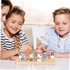 BCOATH Domino Tray Stand Wooden Domino Rack Holder Organizer Game Accessory for Family view 4