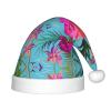 SamLng Hello Hawaii Christmas Hat  Xmas Headwear, Soft Plush Comfort Cap for Holiday, New Year, Halloween Parties view 1