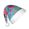 SamLng Hello Hawaii Christmas Hat  Xmas Headwear, Soft Plush Comfort Cap for Holiday, New Year, Halloween Parties view 2