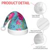 SamLng Hello Hawaii Christmas Hat  Xmas Headwear, Soft Plush Comfort Cap for Holiday, New Year, Halloween Parties view 4