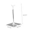BESTonZON Height Adjustable Doll Stand for Dollhouse Figure Display Sturdy Metal Rack view 2