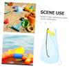DEARMAMY 2pcs Beach Toys Storage Mesh Bag for Boy Girl Lightweight Drawstring Pouch for Sand Digging Tools and Gardening Accessories for Outdoor Activities Camping and Swimming view 2