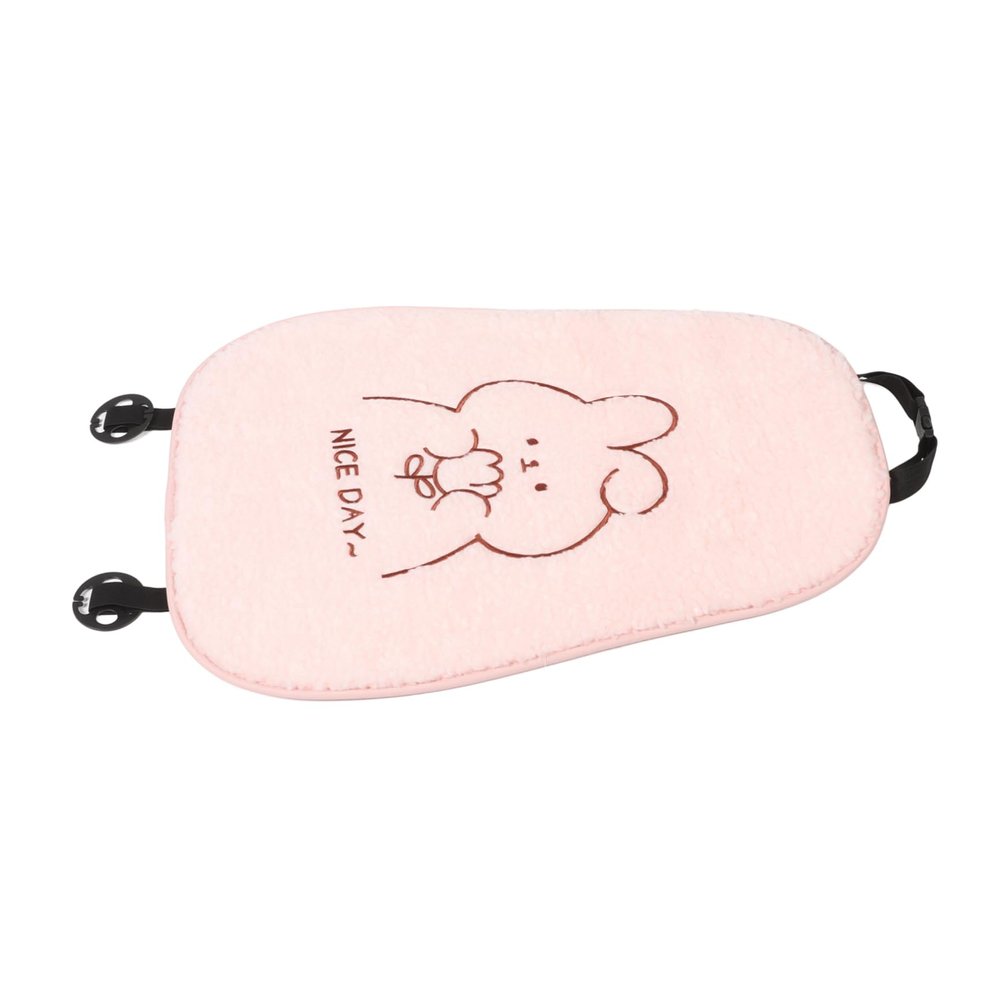 CHILDWEET Cute Bunny Plush Car Seat Cushion Mat Comfortable Ergonomic Backrest Pad for Front Seat Adorable Design for Cozy Car Atmosphere