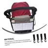 COOLHIYA 4pairs Rotating Stroller Hooks Multi-Function Hanger Clips for Bags Diaper and Easy Installation Black view 3
