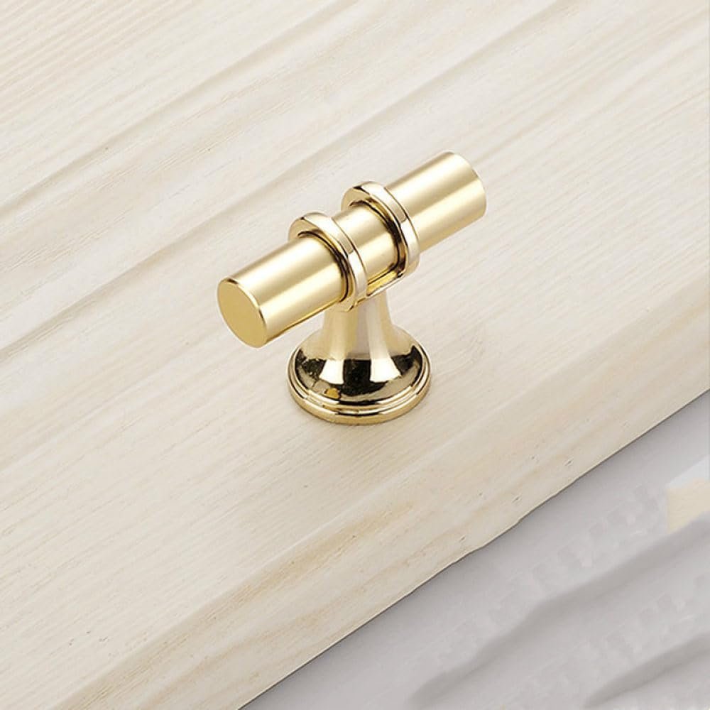 gklwVSlwv Cupboard Handles,Aluminum Alloy Kitchen Cabinet Door Handle,Zinc Alloy Black Gold Door Handles Kitchen Cabinet Handles Solid Drawer Knobs Furniture Handle Hardware Furniture,(Gold knob)
