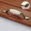 gklwVSlwv Cupboard Handles,Aluminum Alloy Kitchen Cabinet Door Handle,Marble Lines Ceramic Cabinet Handles Zinc Alloy Drawer knobs Wardrobe Door Handles Bronze Furniture Handle,(1011 96) view 2